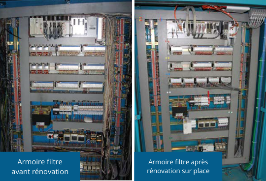 Référence comeca Rénovation d'une station d’eau potable rénovation armoire électrique filtre